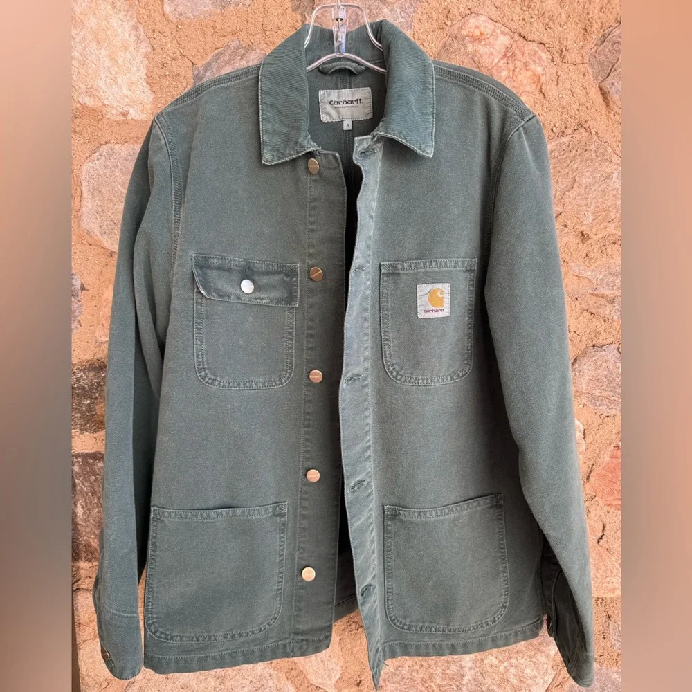 Vintage Carhartt Work In Progress Green Michigan Coat Men’s Size S - Picture 11 of 12
